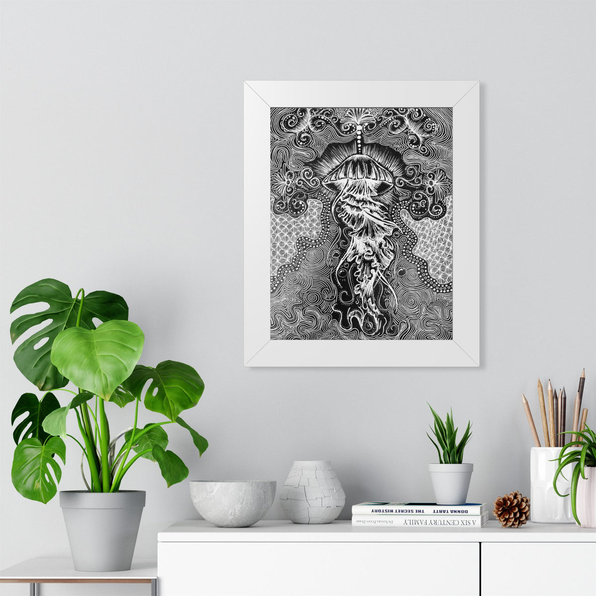 Moonlight Jellyfish — Framed Version