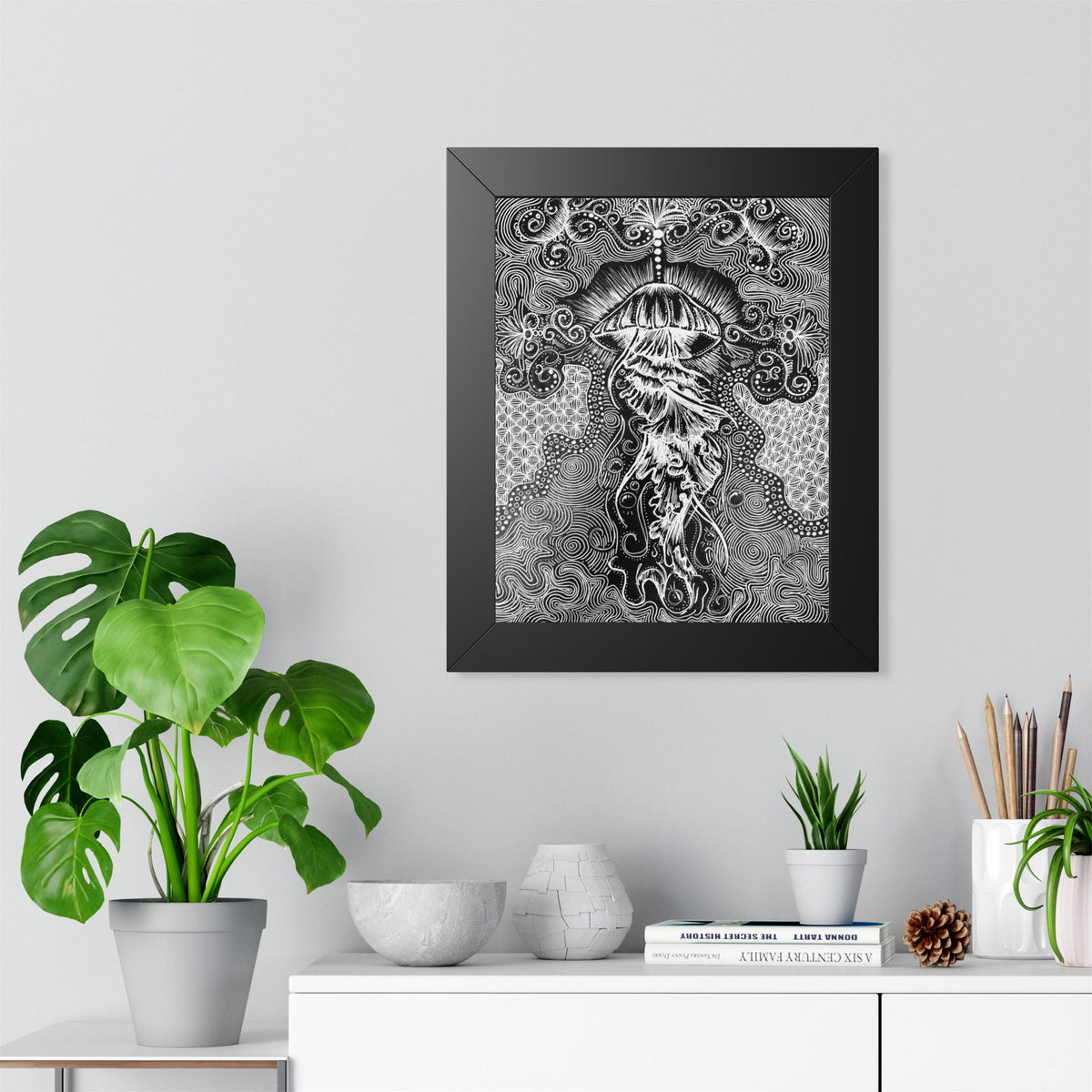 Moonlight Jellyfish — Framed Version